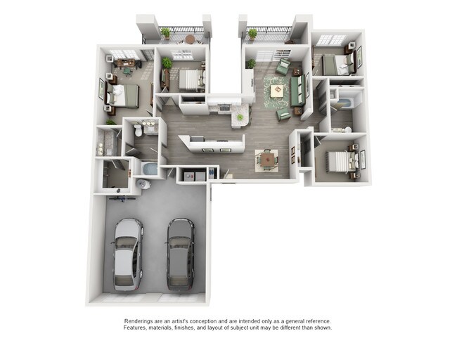 Four Bedroom / Two Bath 1611 floor plan